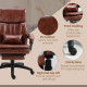 Vinsetto PU Leather Office Chair with 7 Point Vibrating Massage, Computer Desk Chair with Footrest, Adjustable Height, Reclining