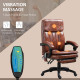 Vinsetto PU Leather Office Chair with 7 Point Vibrating Massage, Computer Desk Chair with Footrest, Adjustable Height, Reclining