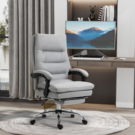 Vinsetto Office Chair, Ergonomic Desk Chair with 6-Point Vibration Massage and Back Heating, Microfibre Computer Gaming Chair wi