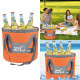 20L Foldable Water Bucket Collapsible Water Storage Container Wash Basin for Outdoor Camping - Orange