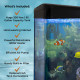 Aquarium Fish Tank &amp; Cabinet with Complete Starter Kit - Black Tank &amp; Black Gravel