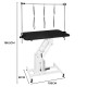 White Hydraulic Grooming Table - Black Table Top