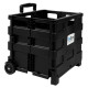 Tekbox Folding Shopping Cart Trolley Storage Box Crate with Wheels