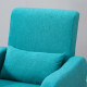 Accent Chair, Linen-Touch Armchair, Upholstered Leisure Lounge Sofa for Living Room, Club Chair with Wooden Frame, Teal