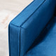 Velvet-Feel Three-Seater Sofa Bed - Blue