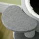 PawHut Barrel Shaped Cat Tree with Sisal Scratching Posts, Cat Bed, Platforms, Hanging Ball, Grey, Grey