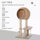 PawHut Cat Tree for Indoor Cats 100cm Kitten Climbing Tower Activity Center with Sisal Scratching Post Condo Perch Hanging Balls