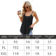 Women Camisole Spaghetti Strap Tank Tops Loose Fit Flowy Vest - Black XL