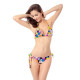 Womens Push Up Bikini Bra Bikini Thong Strappy Set Swimsuit Bathing Suit for Summer Beach - Colorful Pattern