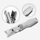 No Splash Fingernail Clipper Wide Jaw Opening Nail Clippers with Nail File and Cuticle Trimmer for Thick Nails Toenail