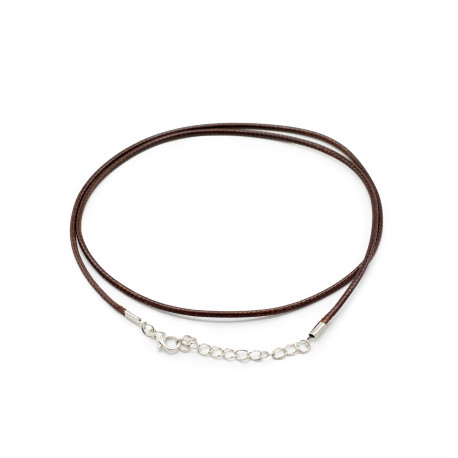 Waxed Pendant Cord -  2mm x 55cm - Dark Brown 112