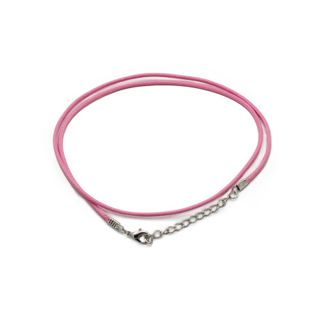 Waxed Pendant Cord -  2mm x 55cm - Pink 102