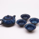 Herbal Blues Teapot Set - Pot &amp; Four Cups