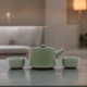 Herbal Jade Teapot Set - Pot &amp; Two Cups