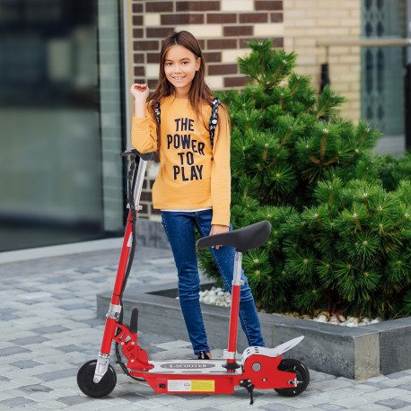 Foldable Electric Scooter for Teens Over 7 years old 12V Battery 120W-Red