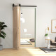 4FT/122CM Bi-Folding Sliding Barn Door Hardware Track Kit, Heavy Duty Sliding Door Kit for 2 Doors with J Shape Hanger