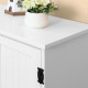 Accent Floor Storage Cabinet Kitchen Cupboard with Adjustable Shelves and 2 Lower Doors, White