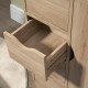 Bathroom Cabinet, Freestanding Storage Cabinet with 4 Drawers, Door Cupboard for Living Room, Kitchen, Bedroom, Natural