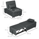 Convertible Chair Bed with Padding Seat, 4-in-1 Multi-Functional Sleeper Sofa Bed, Recliner with Adjustable Backrest, Side Pocke