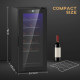 50L Wine Cooler, 18 Bottles Freestanding Wine Fridge with Glass Door, LED Light, Temperature Control and Digital Touch Screen, B