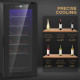 50L Wine Cooler, 18 Bottles Freestanding Wine Fridge with Glass Door, LED Light, Temperature Control and Digital Touch Screen, B