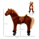 Plush Walking Horse Ride On Toy with Wheels and Realistic Sounds Rocking Horse for Girls Boys 3+ Years Old, 50cm Tall, Brown