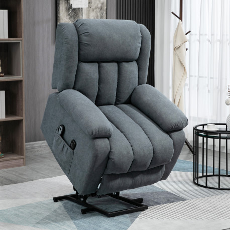 Oversized Riser and Recliner Chairs for the Elderly with 8 Vibration Massage, Large Fabric Upholstered Lift Chair for Living Roo