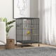 PawHut Bird Cage, Budgie Cage, with Rolling Stand, for Small Birds - Grey