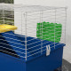 PawHut Chinchillas Small Rabbit Guinea Pig Small Animal Cage, Pet Playhouse, with Platform, Ramp, 71 x 46 x 47cm, Blue