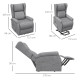 Power Lift Recliner Armchair, Electric Lift Chair for Elderly, Fabric Riser and Reclining Chair with Remote Control, Side Pocket