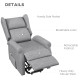 Power Lift Recliner Armchair, Electric Lift Chair for Elderly, Fabric Riser and Reclining Chair with Remote Control, Side Pocket