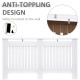 Slatted Radiator Cover Painted Cabinet MDF Lined Grill in White (152L x 19W x 81H cm)