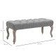 Tufted Upholstered Accent Bench Window Seat Bed End Stool Fabric Ottoman for Living Room, Bedroom, Hallway