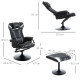 Vinsetto Reclining Chair and Stool Set, Recliner Chair with Headrest, Gaming Chair with Lumbar Support, Pedestal Base for Home O