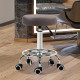 Vinsetto PU Leather Rolling Stool, Height Adjustable Stool Chair with Wheels for Salon, Massage, Spa, Grey