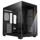 Antec C5 Dual Chamber Gaming Case w/ Glass Side &amp; Front, ATX, No Fans, ARGB Strip, USB-C, Asus BTF Compatible, Black