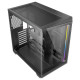 Antec C5 Dual Chamber Gaming Case w/ Glass Side &amp; Front, ATX, No Fans, ARGB Strip, USB-C, Asus BTF Compatible, Black