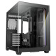 Antec C5 Dual Chamber Gaming Case w/ Glass Side &amp; Front, ATX, No Fans, ARGB Strip, USB-C, Asus BTF Compatible, Black