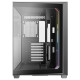 Antec C5 Dual Chamber Gaming Case w/ Glass Side &amp; Front, ATX, No Fans, ARGB Strip, USB-C, Asus BTF Compatible, Black