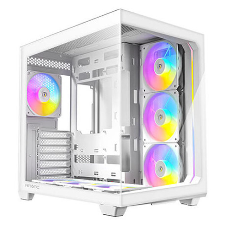 Antec C5 ARGB Dual Chamber Gaming Case w/ Glass Side & Front, ATX, 7x ARGB Fans, Fan Controller, LED Control Button, USB-C, Asus