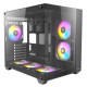 Antec CX800 RGB Elite Dual Chamber Gaming Case w/ Glass Side &amp; Front, ATX, 6x RGB Fans, LED Button, Asus BTF Compatible, Black