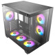 Antec CX800 RGB Elite Dual Chamber Gaming Case w/ Glass Side &amp; Front, ATX, 6x RGB Fans, LED Button, Asus BTF Compatible, Black