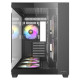 Antec CX800 RGB Elite Dual Chamber Gaming Case w/ Glass Side &amp; Front, ATX, 6x RGB Fans, LED Button, Asus BTF Compatible, Black