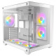 Antec CX800 RGB Elite Dual Chamber Gaming Case w/ Glass Side &amp; Front, ATX, 6x RGB Fans, LED Button, Asus BTF Compatible, White