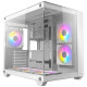 Antec CX800 RGB Elite Dual Chamber Gaming Case w/ Glass Side &amp; Front, ATX, 6x RGB Fans, LED Button, Asus BTF Compatible, White