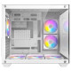 Antec CX800 RGB Elite Dual Chamber Gaming Case w/ Glass Side &amp; Front, ATX, 6x RGB Fans, LED Button, Asus BTF Compatible, White