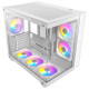 Antec CX800 RGB Elite Dual Chamber Gaming Case w/ Glass Side &amp; Front, ATX, 6x RGB Fans, LED Button, Asus BTF Compatible, White