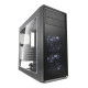 Fractal Design Focus G (Gunmetal) Gaming Case w/ Clear Window, ATX, 2 White LED Fans, Kensington Bracket, Filtered Front, Top &amp; 