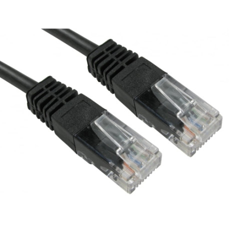 Spire Moulded CAT5e UTP Patch Cable, 1 Metre, Full Copper, Black