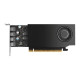 PNY RTXA400 Professional Graphics Card, 4GB DDR6, 4 miniDP 1.4, 768 CUDA Cores, Low Profile (Bracket Included), OEM (Brown Box)